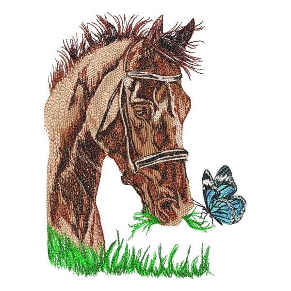 Matriz de Bordado  Cavalo (Realístico)