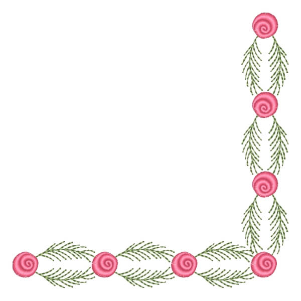 Matriz de Bordado  Canto de Raminhos Matriz de Bordado  Canto de Raminhos