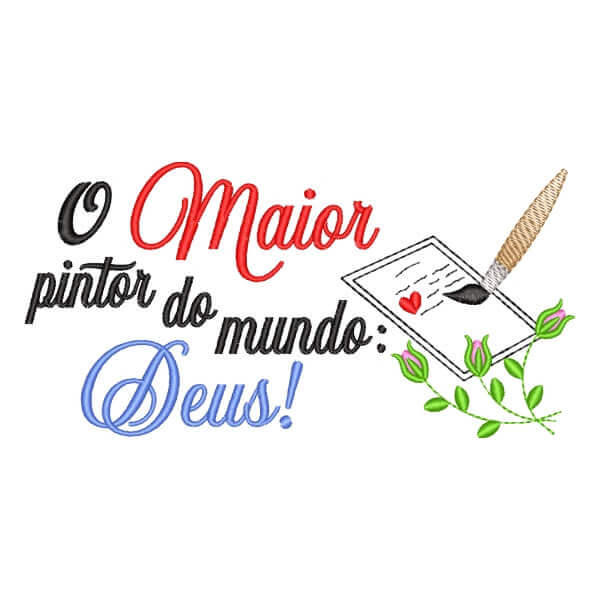 Matriz de Bordado  Frase Religiosa