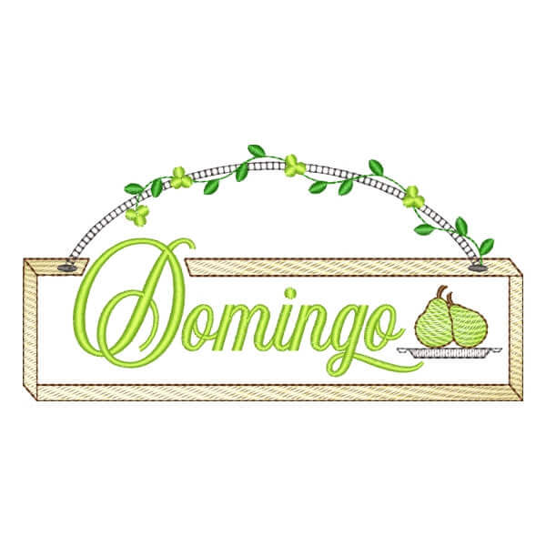 Matriz de Bordado  Domingo com Pera