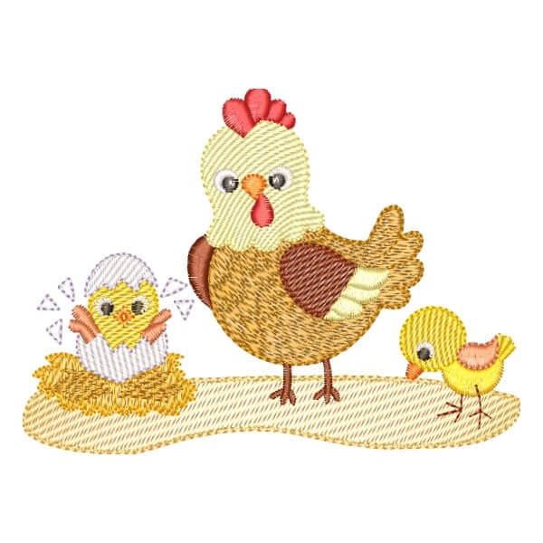 Matriz de Bordado  Galinhas de Fazenda (Pontos Leves) Matriz de Bordado  Galinhas de Fazenda (Pontos Leves)