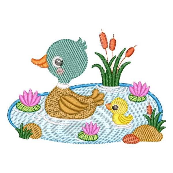 Matriz de Bordado  Patinhos de Fazenda (Pontos Leves) Matriz de Bordado  Patinhos de Fazenda (Pontos Leves)