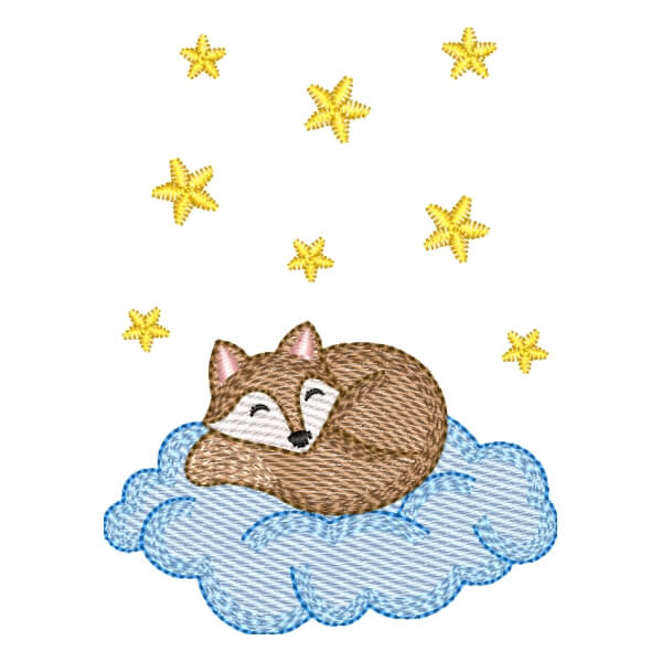 Matriz de Bordado  Raposa no Céu (Pontos Leves) Matriz de Bordado  Raposa no Céu (Pontos Leves)