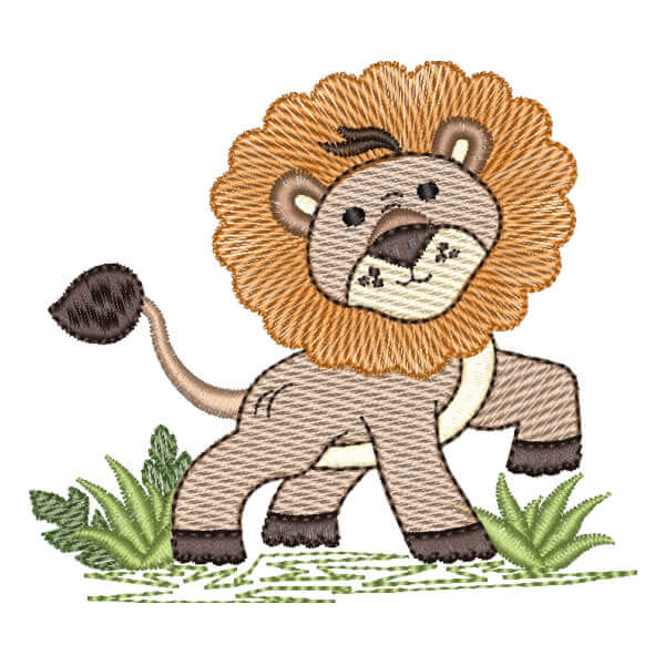 Matriz de Bordado  Leão Safari (Pontos Leves) Matriz de Bordado  Leão Safari (Pontos Leves)