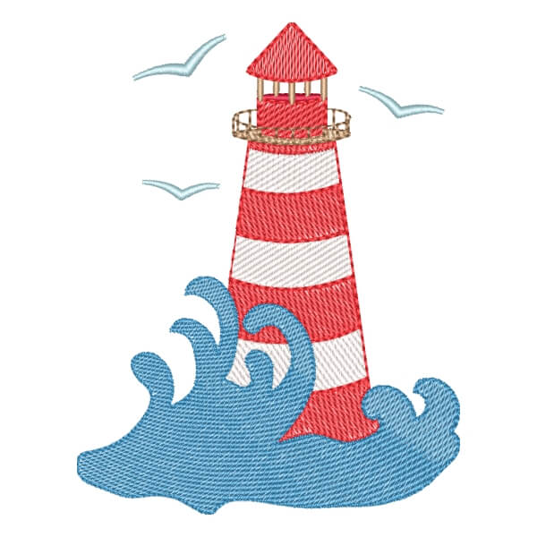 Matriz de Bordado  Farol Náutico (Pontos Leves)