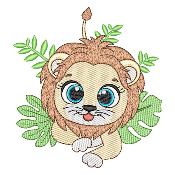 Matriz de Bordado  Leão Safari (Pontos Leves) Matriz de Bordado  Leão Safari (Pontos Leves)
