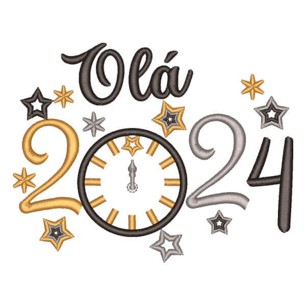 Matriz de Bordado  Feliz Ano Novo