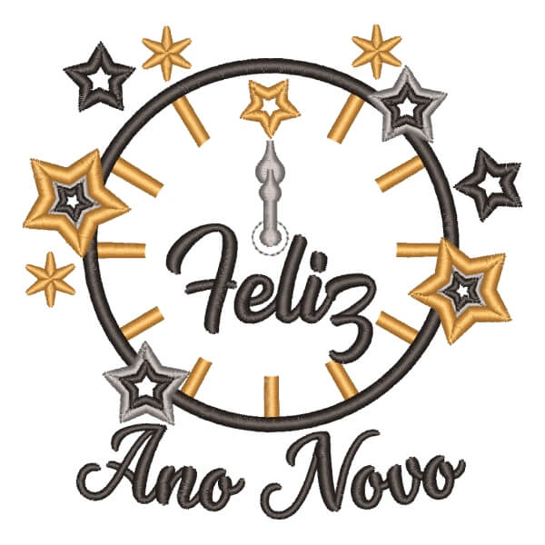 Matriz de Bordado  Feliz Ano Novo