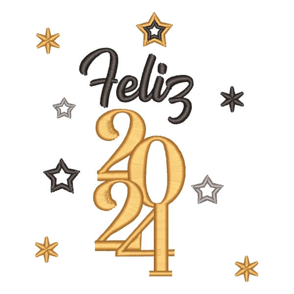 Matriz de Bordado  Feliz Ano Novo