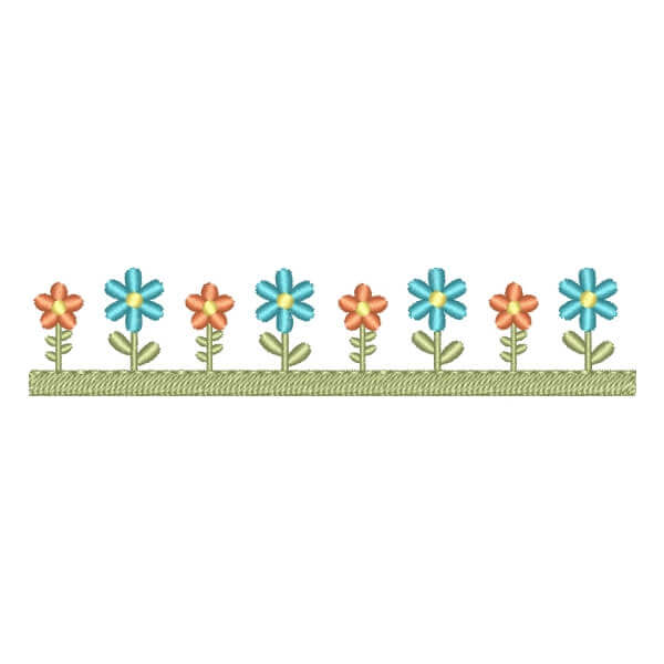 Matriz de Bordado  Barradinho de Flor Matriz de Bordado  Barradinho de Flor