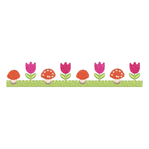 Matriz de Bordado  Barradinho de Flor Matriz de Bordado  Barradinho de Flor