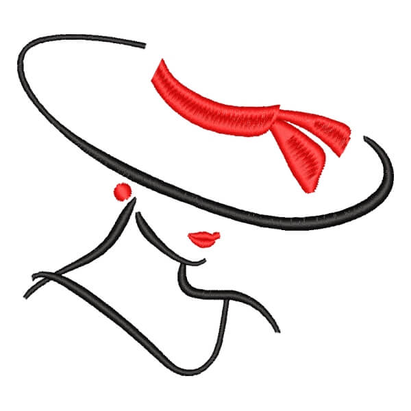 Matriz de Bordado  Silhueta de Mulher