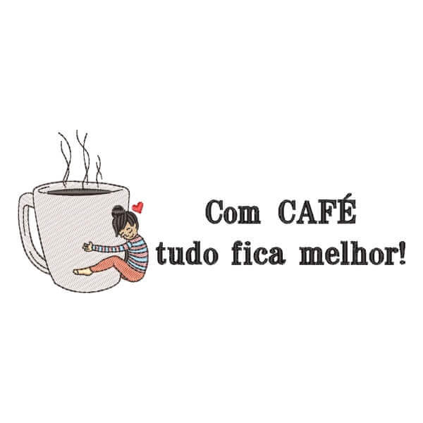 Matriz de Bordado  Mensagem de Café