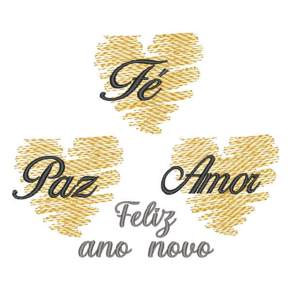 Matriz de Bordado  Mensagem de Feliz Ano Novo