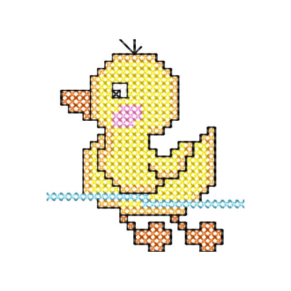 Matriz de Bordado  Patinho no Banho (Ponto Cruz) Matriz de Bordado  Patinho no Banho (Ponto Cruz)