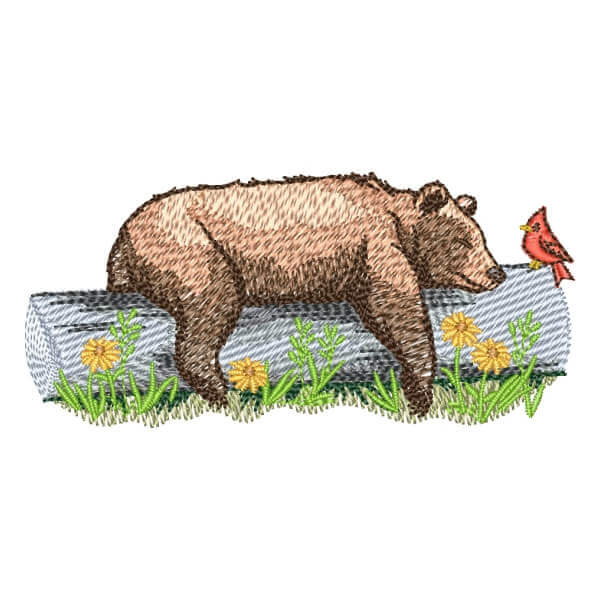 Matriz de Bordado  Urso na Floresta (Pontos Leves) Matriz de Bordado  Urso na Floresta (Pontos Leves)