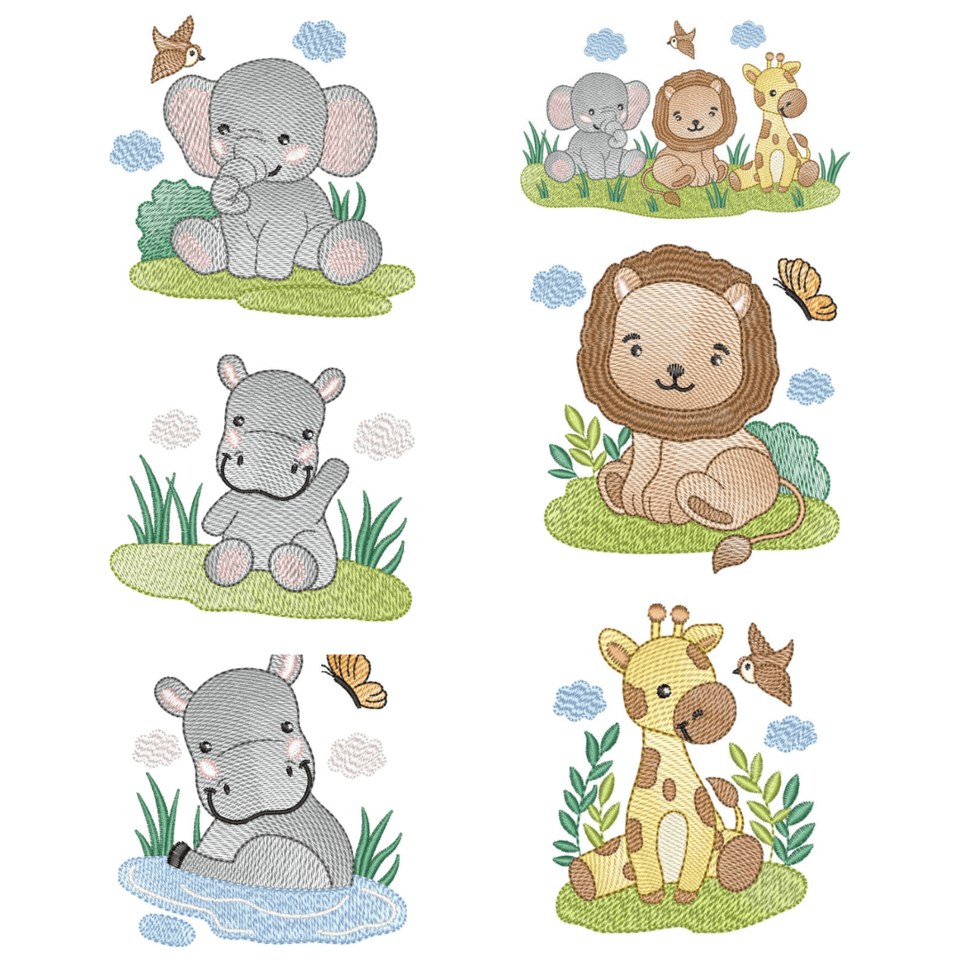  Pacote de Matrizes Animais Safari (Pontos Leves)