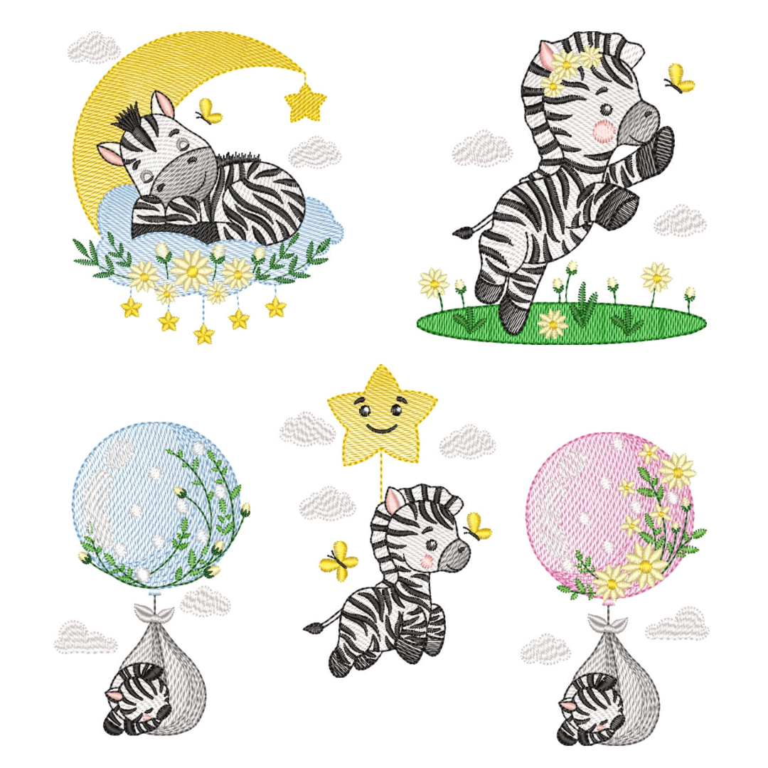 Pacote de Matrizes Zebras Cute (Pontos Leves)  Pacote de Matrizes Zebras Cute (Pontos Leves)