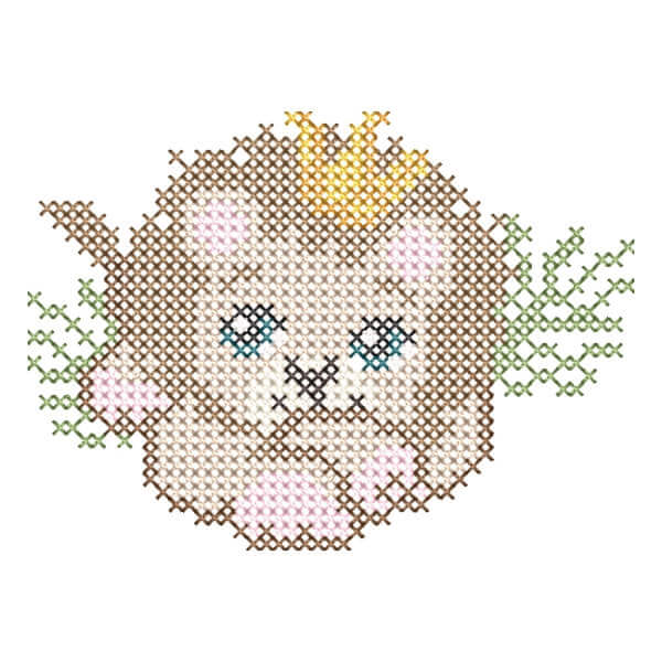 Matriz de Bordado  Leão Cute (Ponto Cruz) Matriz de Bordado  Leão Cute (Ponto Cruz)