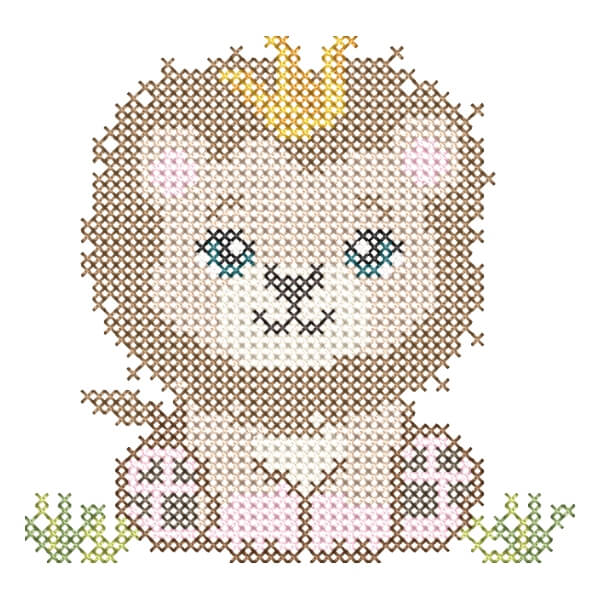 Matriz de Bordado  Leão Cute (Ponto Cruz) Matriz de Bordado  Leão Cute (Ponto Cruz)