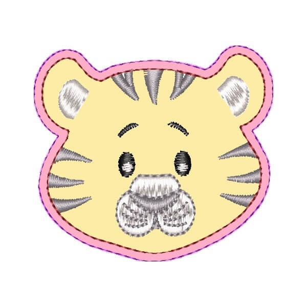 Matriz de Bordado  Tigre Rostinho 3D (Projeto)