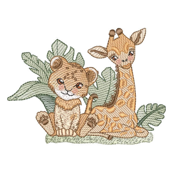 Matriz de Bordado  Animais Safari (Pontos Leves)