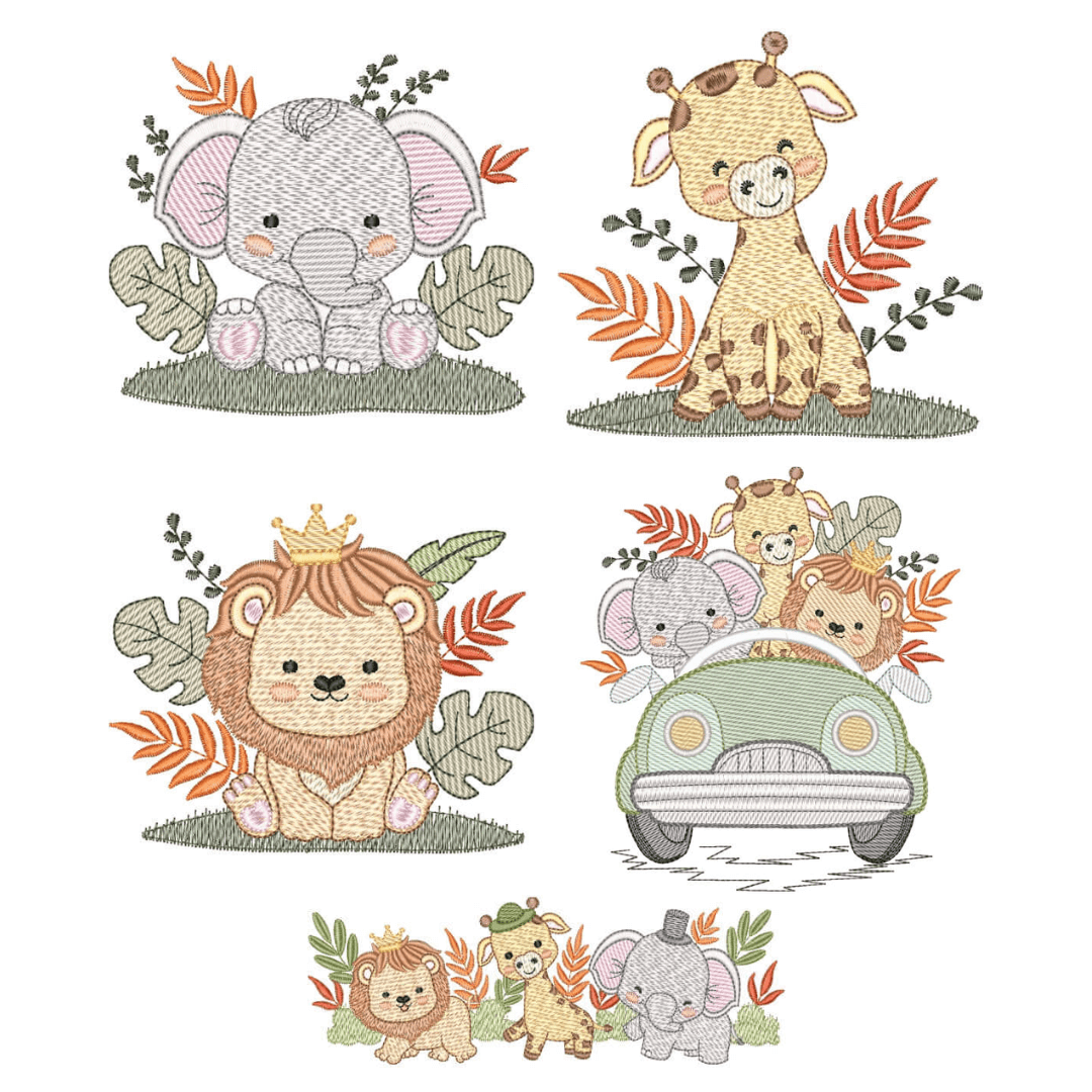  Pacote de Matrizes Animais Safari (Pontos Leves)