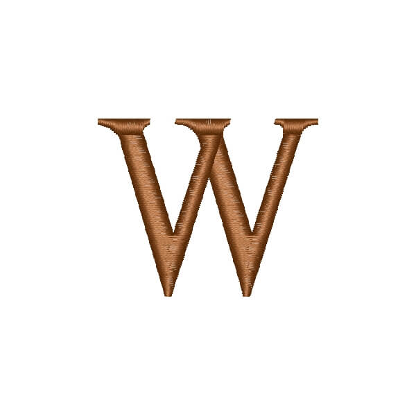 Matriz de Bordado  Letra W Simples