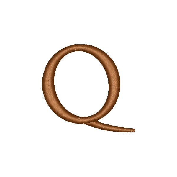 Matriz de Bordado  Letra Q Simples