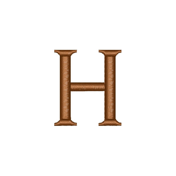 Matriz de Bordado  Letra H Simples