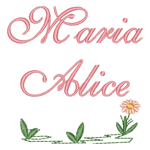 Matriz de Bordado  Jardim com Nome Matriz de Bordado  Jardim com Nome