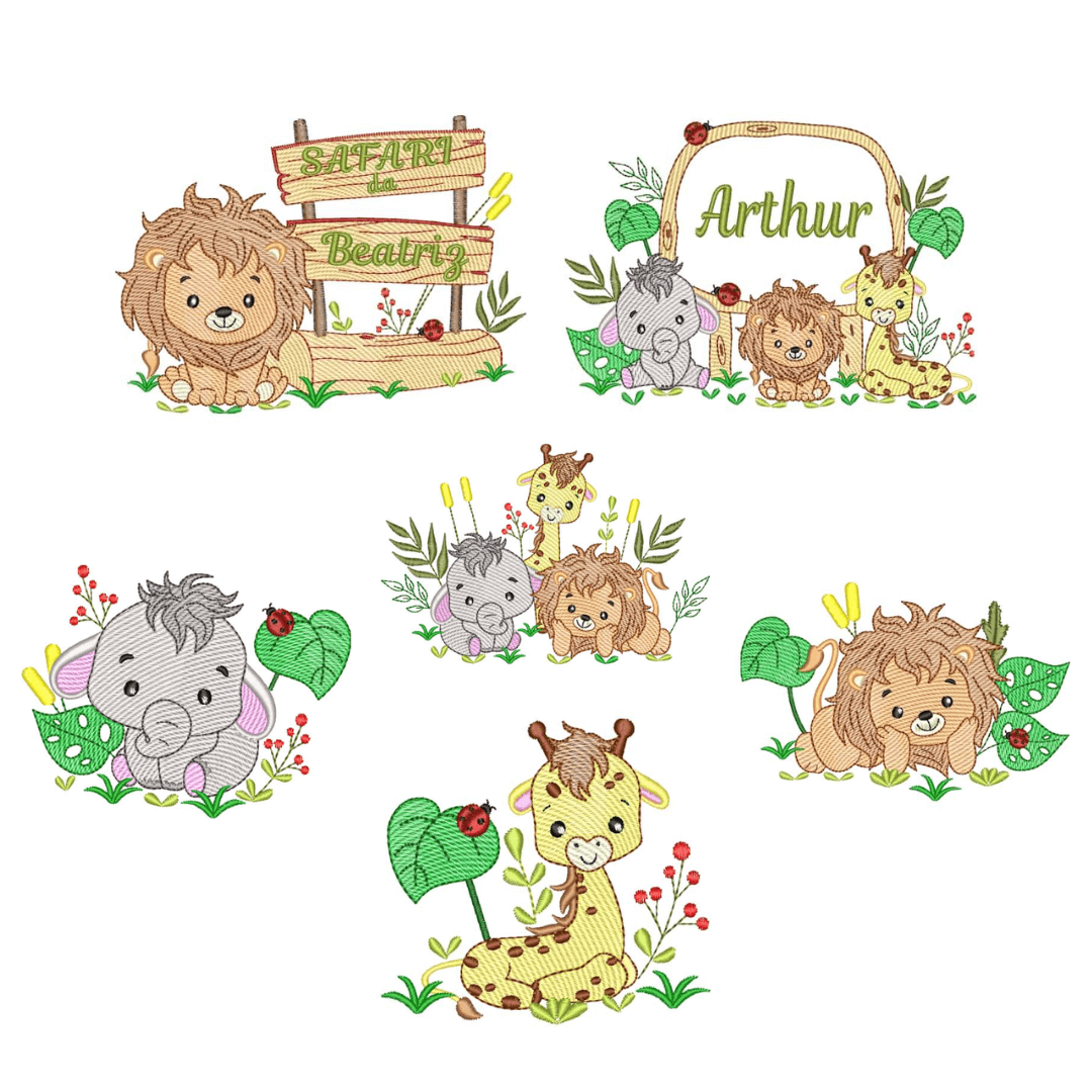  Pacote de Matrizes Animais Safari (Pontos Leves)