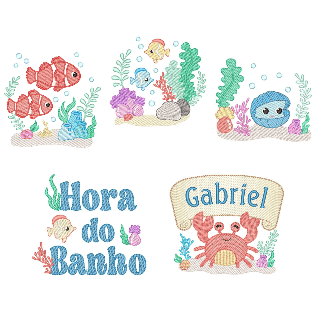  Pacote de Matrizes Fundo do Mar (Pontos Leves)
