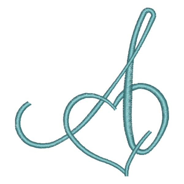Matriz de Bordado  Letra A com Coração
