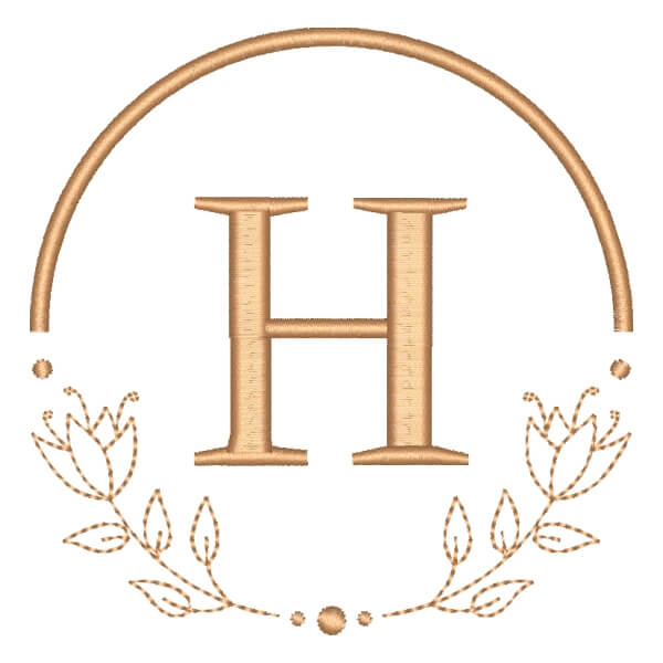 Matriz de Bordado  Alfabeto em Moldura Letra H Matriz de Bordado  Alfabeto em Moldura Letra H
