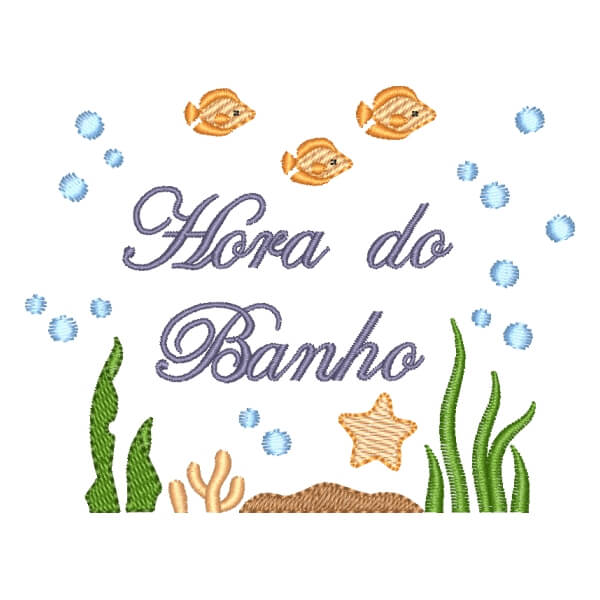 Matriz de Bordado  Hora do Banho (Pontos Leves)