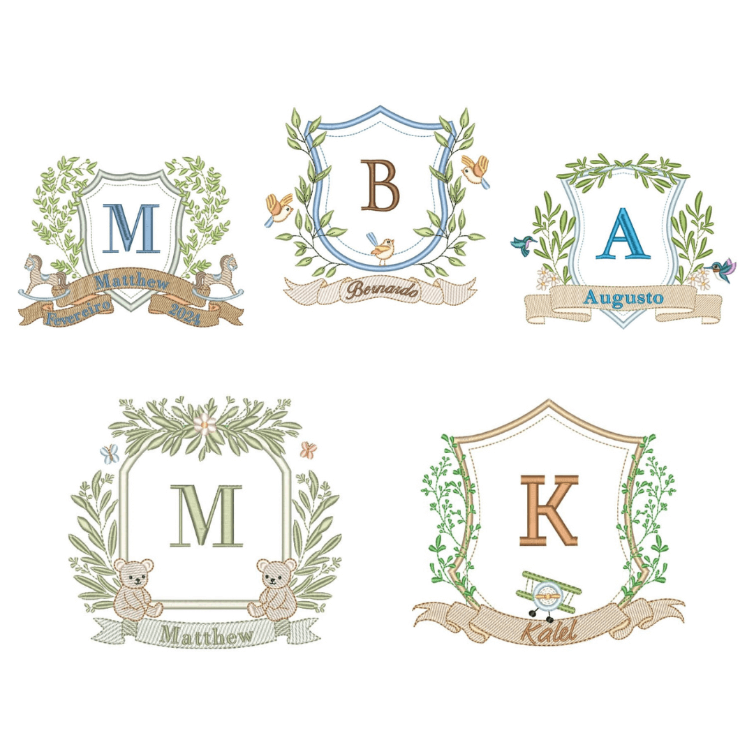  Pacote de Matrizes Molduras com Iniciais