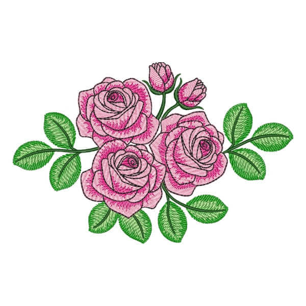 Matriz de Bordado  Arranjo de Rosas