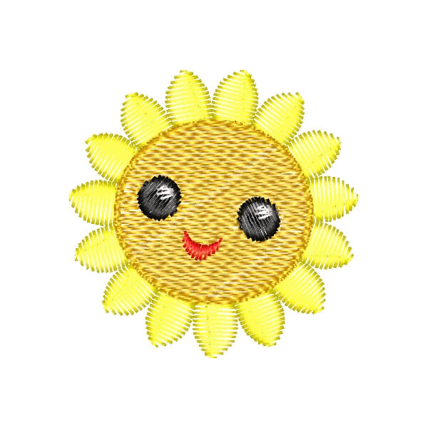 Matriz de Bordado  Sol Fofo (Pontos Leves)