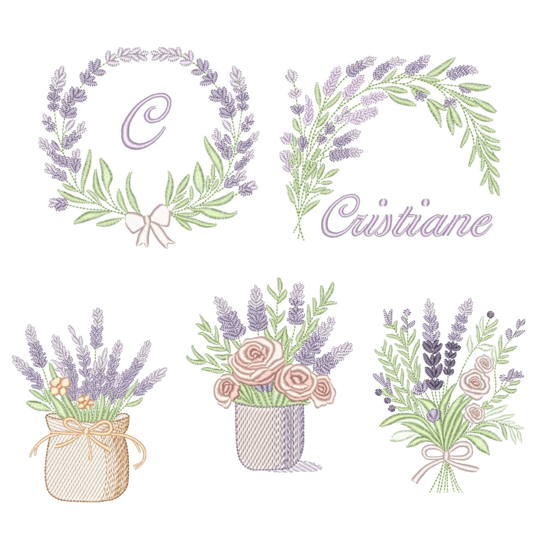  Pacote de Matrizes Arranjos de Lavanda