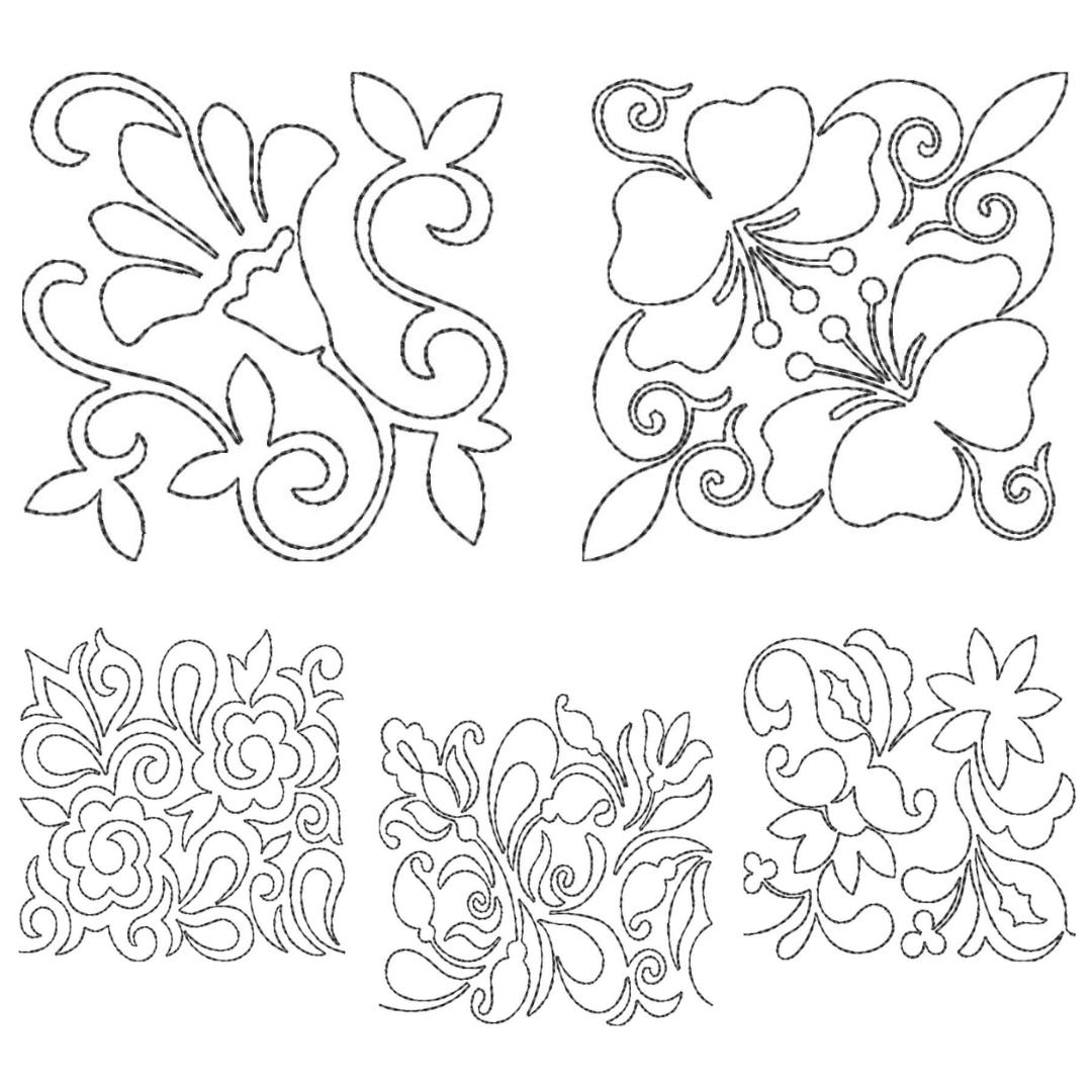  Pacote de Matrizes Quiltings Florais