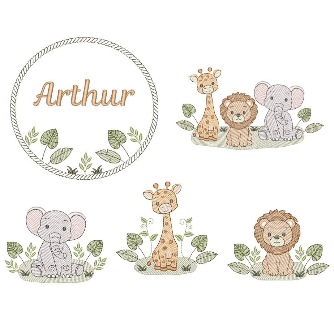  Pacote de Matrizes Animais Safari (Pontos Leves)