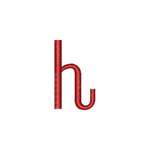 Matriz de Bordado  Alfabeto Cursivo Letra h