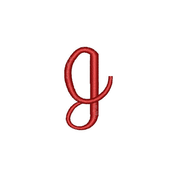 Matriz de Bordado  Alfabeto Cursivo Letra g