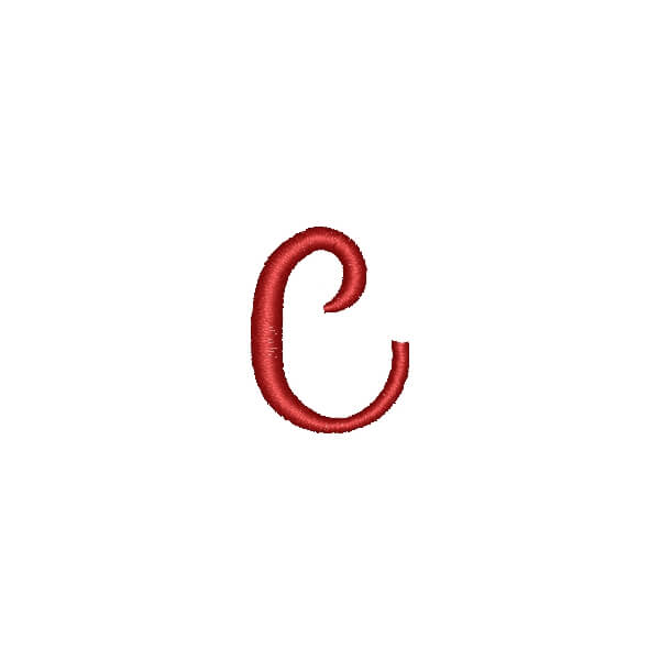 Matriz de Bordado  Alfabeto Cursivo Letra c