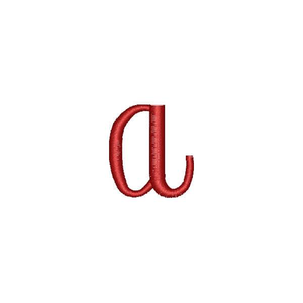 Matriz de Bordado  Alfabeto Cursivo Letra a