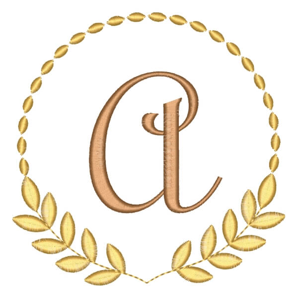 Matriz de Bordado  Alfabeto em Moldura Letra A Matriz de Bordado  Alfabeto em Moldura Letra A