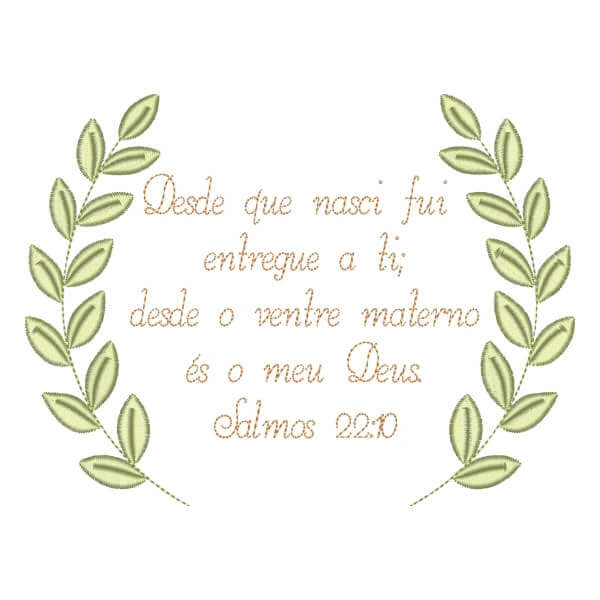 Matriz de Bordado  Moldura com Versículo (Pontos Leves)