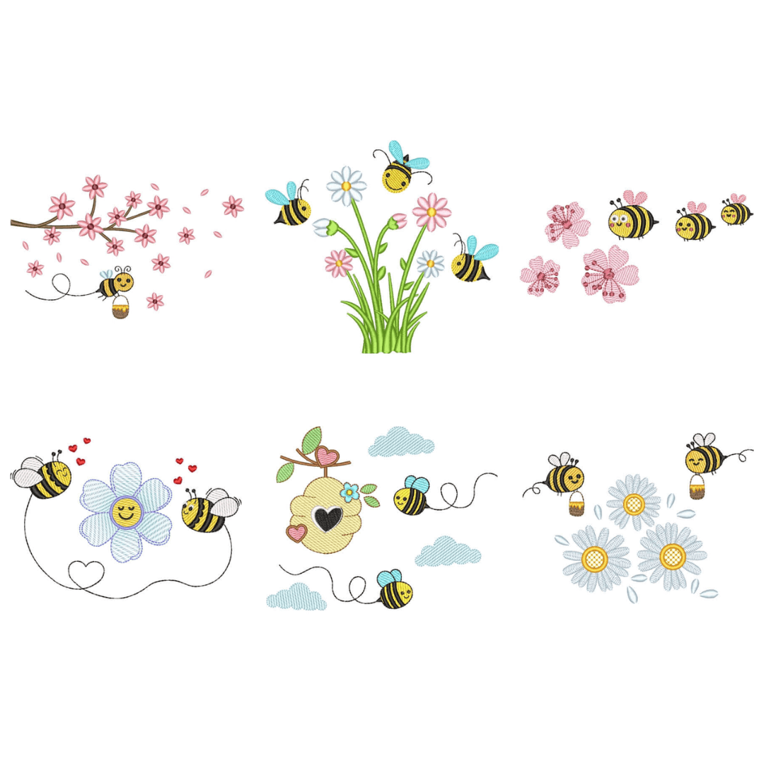  Pacote de Matrizes Abelhas e Flores (Pontos Leves)