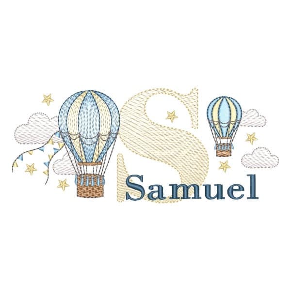 Matriz de Bordado  Nome Sobreposto Balão Letra S Matriz de Bordado  Nome Sobreposto Balão Letra S